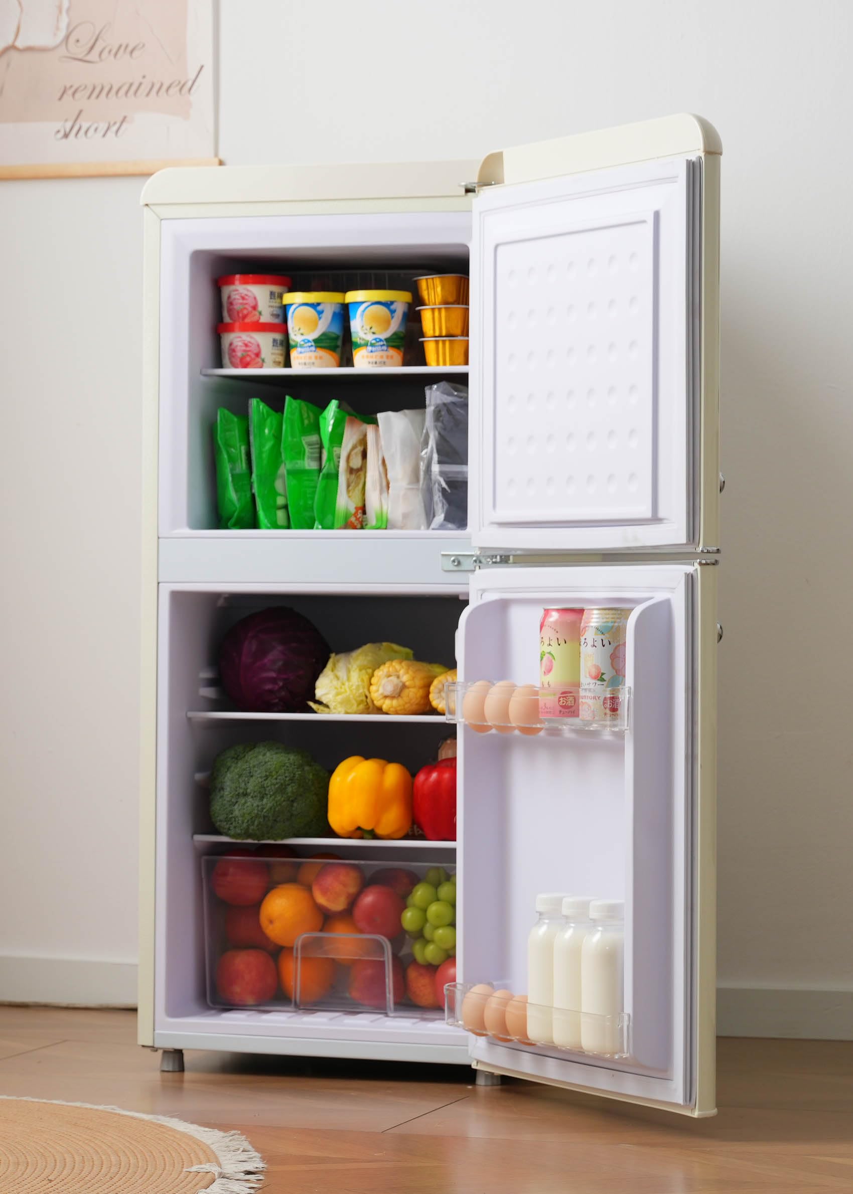 Amazon | 冷蔵庫 一人暮らし 108L 小型 2ドア 冷凍冷蔵庫 【レトロで